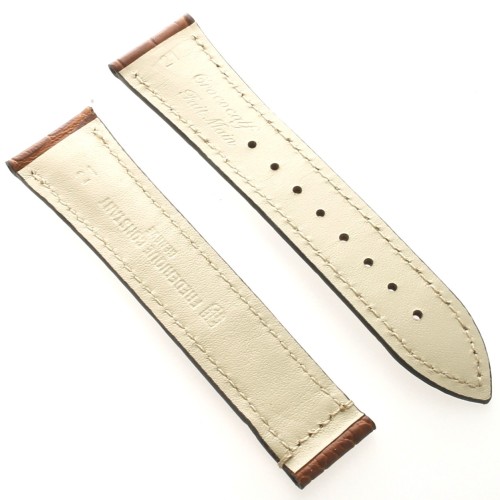 Frederique Constant Cinturino FCS-DBR21x18CLIP Stampa Alligatore Marrone 21-18 mm