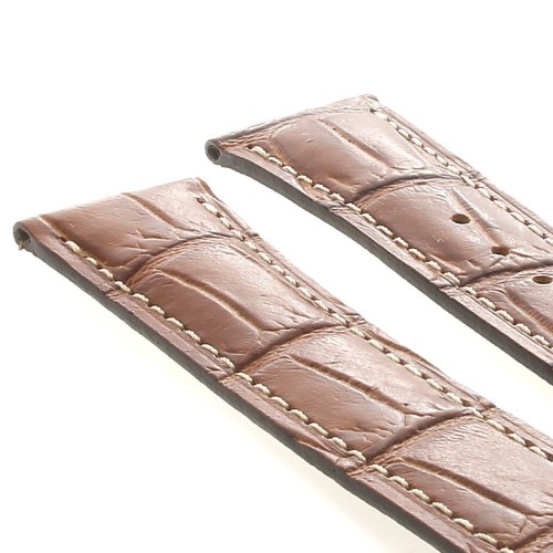 Frederique Constant Cinturino FCS-DBR21x18CLIP Stampa Alligatore Marrone 21-18 mm