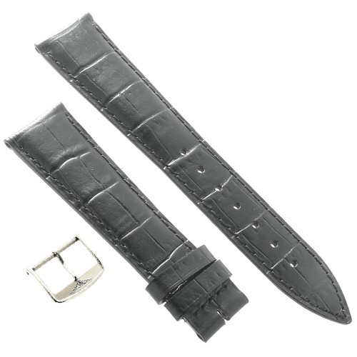 Longines Cinturino L682101263 FA Stampa Alligatore Nero 20/16 mm Heritage.