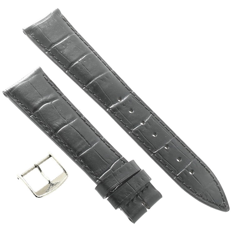 Longines Cinturino L682101263 FA Stampa Alligatore Nero 20/16 mm Heritage.