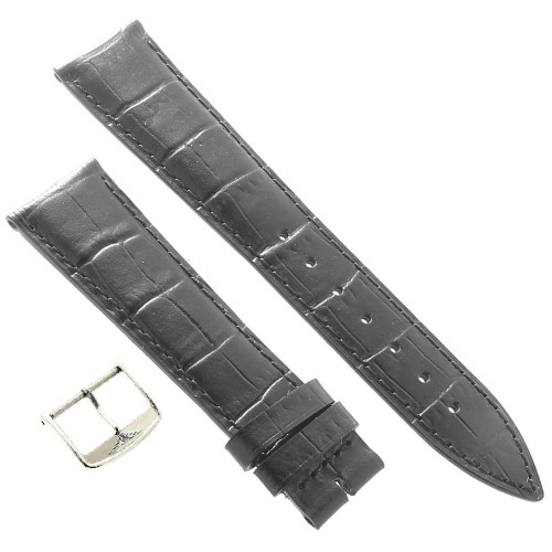 Longines Cinturino L682101263 FA Stampa Alligatore Nero 20/16 mm Heritage.