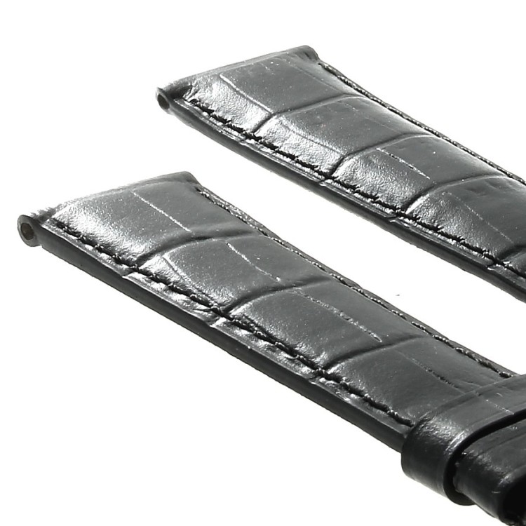 Longines Cinturino L682101263 FA Stampa Alligatore Nero 20/16 mm Heritage.