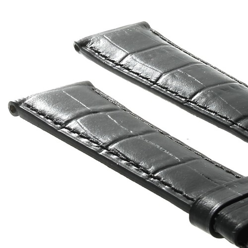 Longines Cinturino L682101263 FA Stampa Alligatore Nero 20/16 mm Heritage.
