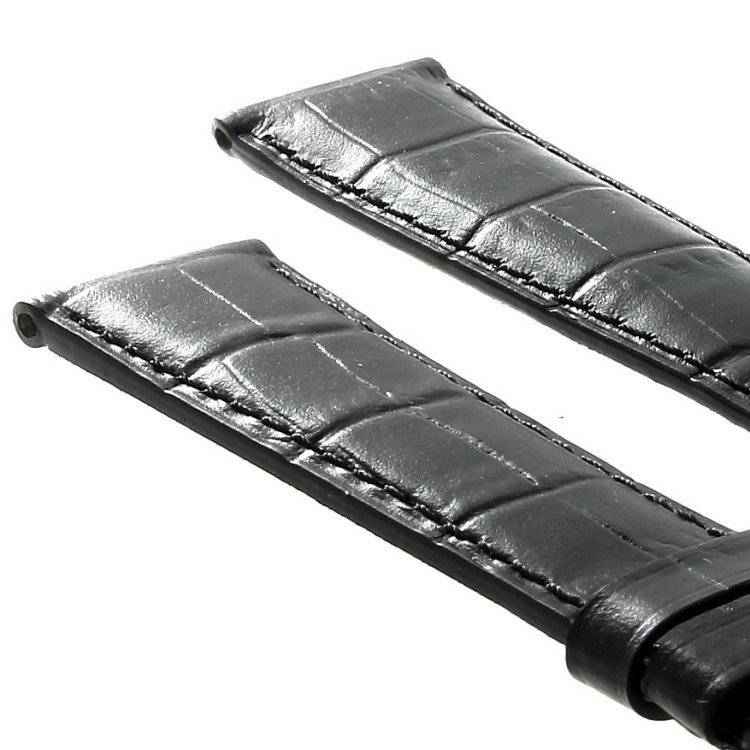 Longines Cinturino L682101263 FDA Stampa Alligatore Nero 20/16 mm Heritage