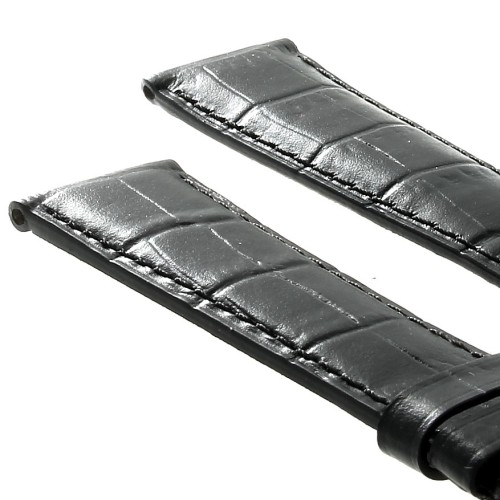 Longines Cinturino L682101263 FDA Stampa Alligatore Nero 20/16 mm Heritage