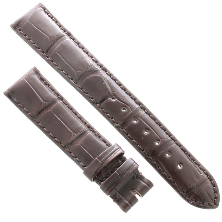 Cinturino Alligatore Marrone Moka Opaco 18/16 mm forma classica