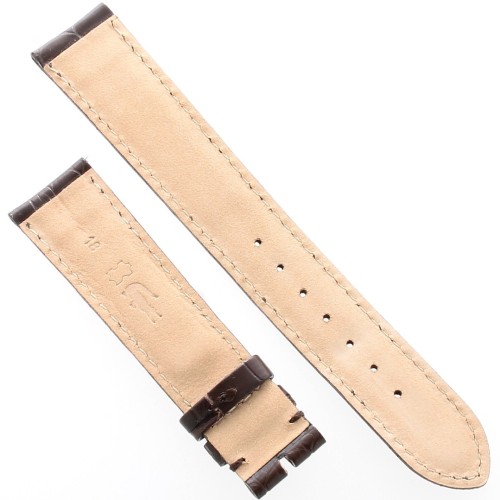 Cinturino Alligatore Marrone Moka Opaco 18/16 mm forma classica