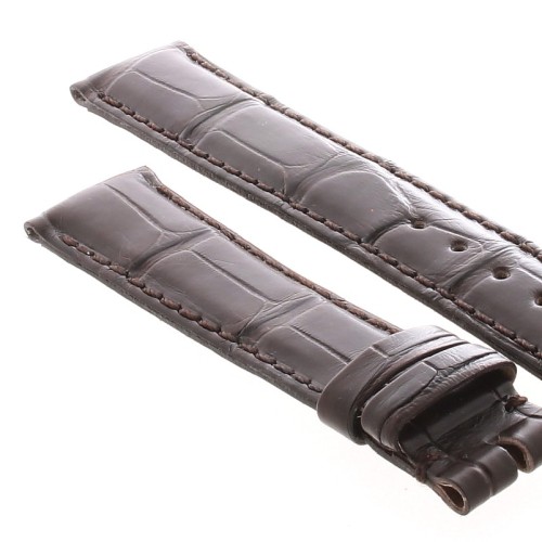 Cinturino Alligatore Marrone Moka Opaco 18/16 mm forma classica