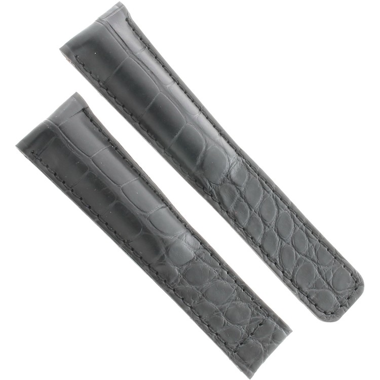 Tag Heuer Cinturino Monaco Alligatore Nero Non Originale 22/18 mm