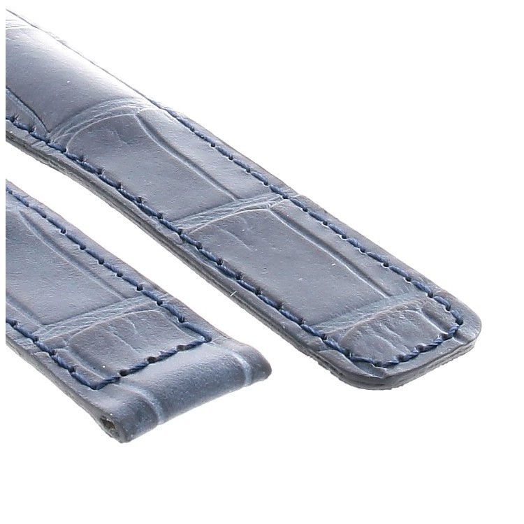 Tag Heuer Cinturino Monaco Stampa Alligatore Blu Non Originale 22/18 mm