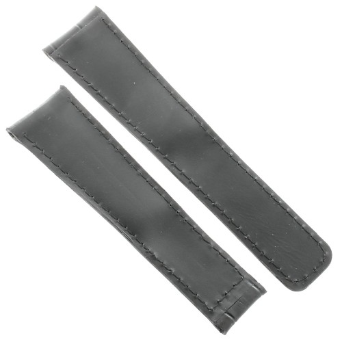 Tag Heuer Cinturino Monaco Stampa Alligatore Nero Non Originale 22/18 mm