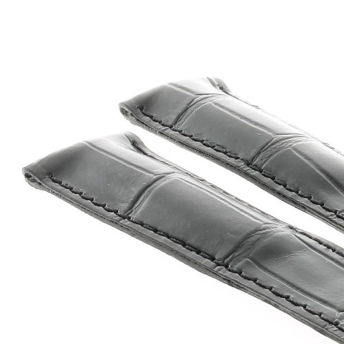 Tag Heuer Cinturino Monaco Stampa Alligatore Nero Non Originale 22/18 mm