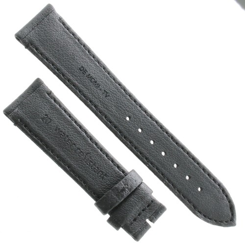 Cinturino Water Resistant Vitello Nero Opaco Microfori 20/18 mm B50N classico