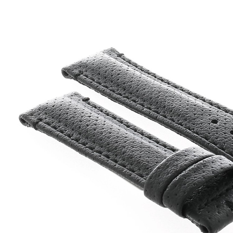 Cinturino Water Resistant Vitello Nero Opaco Microfori 20/18 mm B50N classico