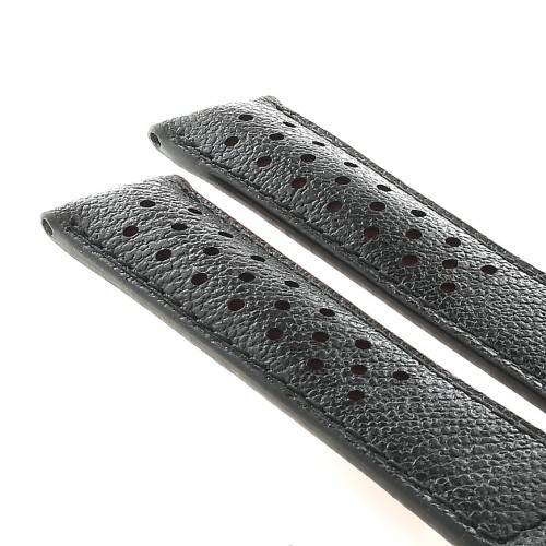 Tag Heuer Cinturino Pelle Heuer FC6310 Nero Pelle martellata misure 20/18 mm per Carrera