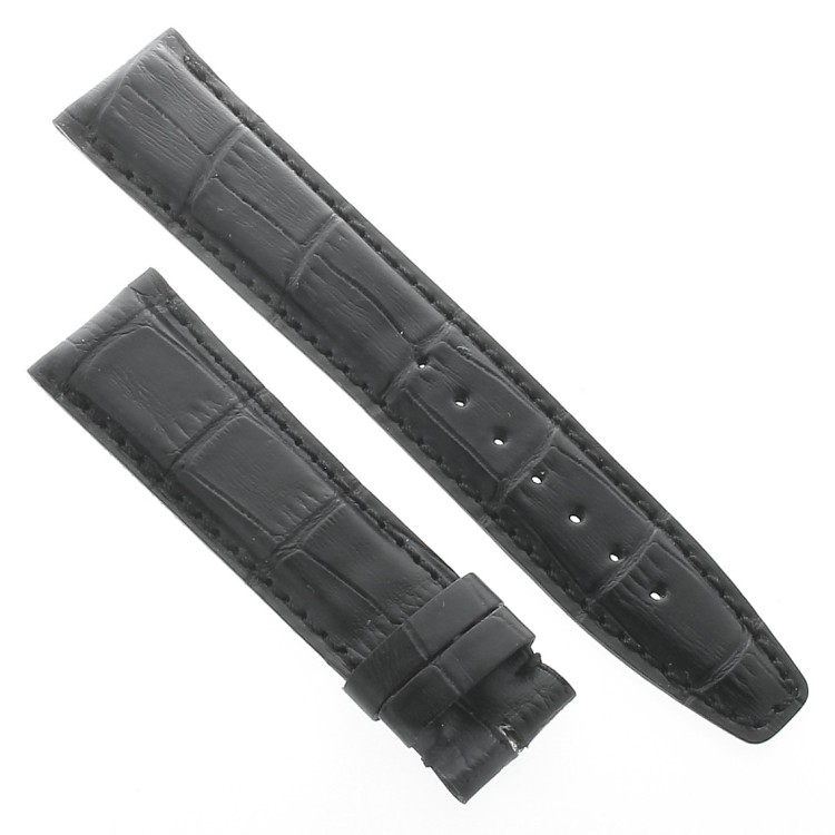 Cinturino non originale per IWC Stampa Nero Opaco 20/18 mm Portoghese