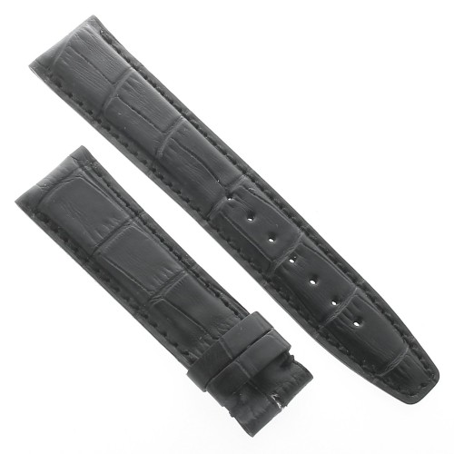 Cinturino non originale per IWC Stampa Nero Opaco 20/18 mm Portoghese