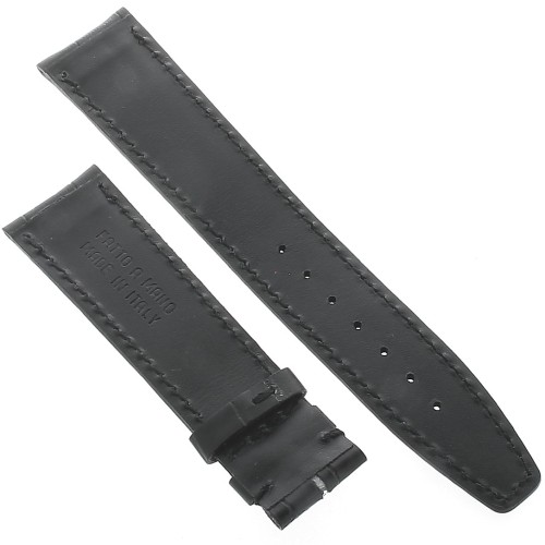 Cinturino non originale per IWC portoghese pelle  stampa alligatore Nero Opaco 20/18 mm 