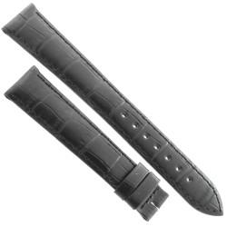 Longines Cinturino L682101025 Stampa Coccodrillo Nero Lucido 17/14 mm