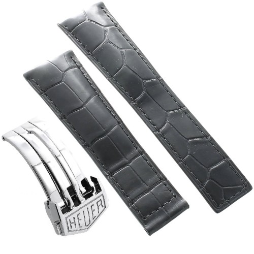 Tag Heuer Cinturino Monaco FC6177 FDA2 Alligatore Nero 22/18 mm