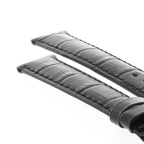 Longines Cinturino L682101025 Stampa Coccodrillo Nero Lucido 17/14 mm