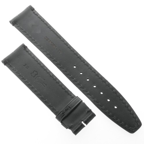 Cinturino non originale per IWC Alligatore Nero Opaco 20/18 mm compatibile Portoghese