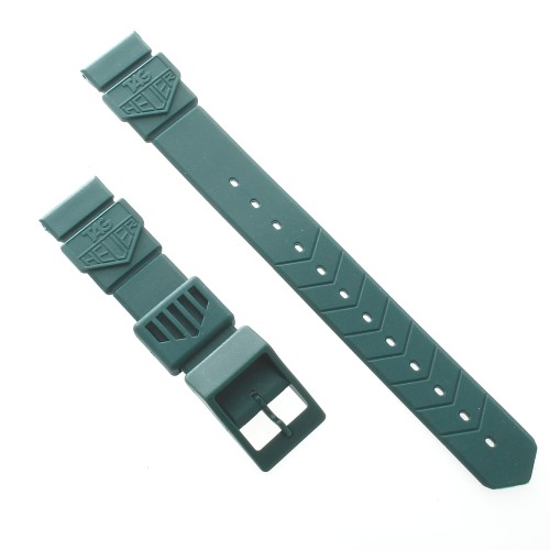 Tag Heuer Cinturino Formula 1 prima edizione 1985 in plastica Verde BS0087 Liscio