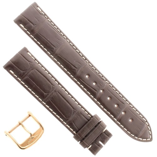 Longines Cinturino Alligatore L682119977 FR Marrone Opaco 19-18 mm