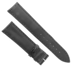 Cinturino Sartoriale Stampa Alligatore Nero Opaco 21/18 mm B45N Impuntura su anse e fibbia 2