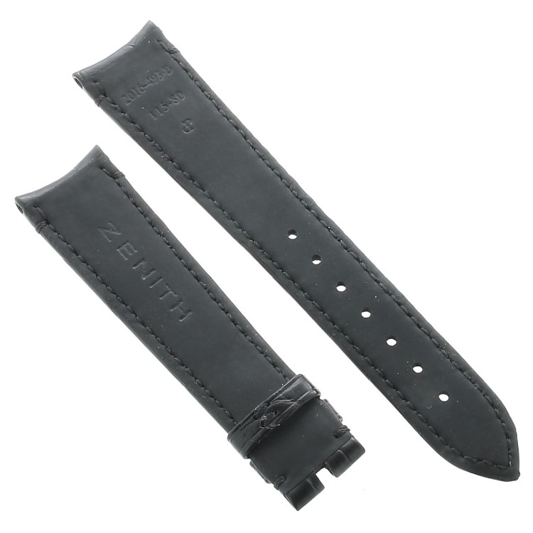 Zenith Cinturino 27.00.2016.C493 B Alligatore Nero opaco 20/16 mm