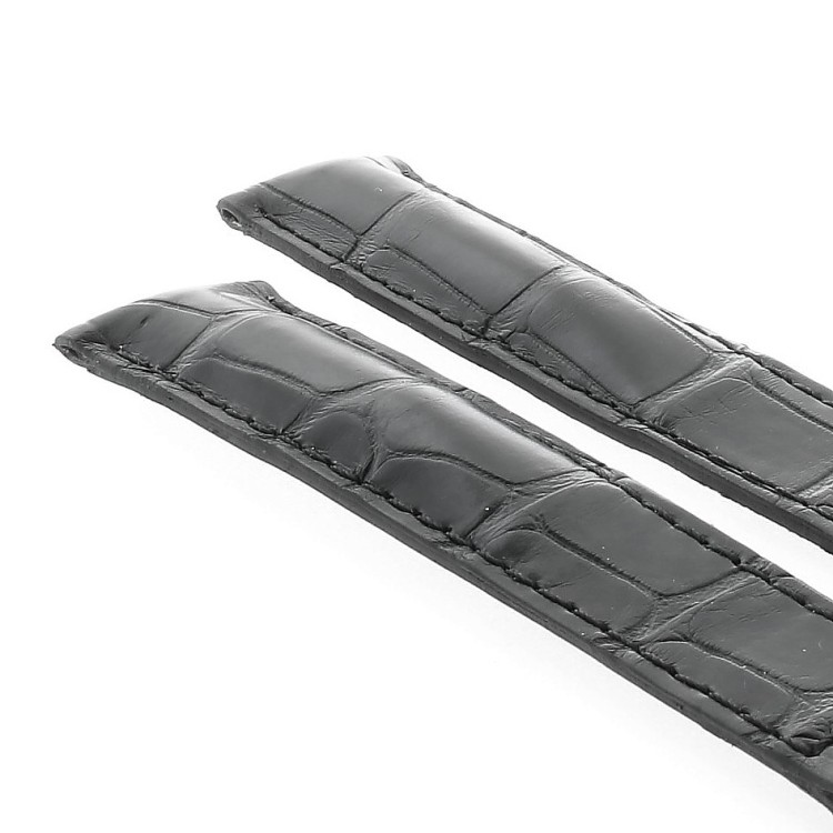 Tag Heuer Cinturino Monza Stampa Alligatore Nero Non Originale 20/16 mm