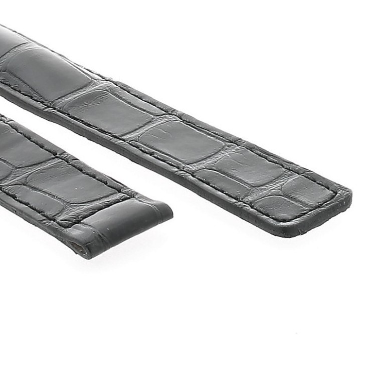 Tag Heuer Cinturino Monza Stampa Alligatore Nero Non Originale 20/16 mm