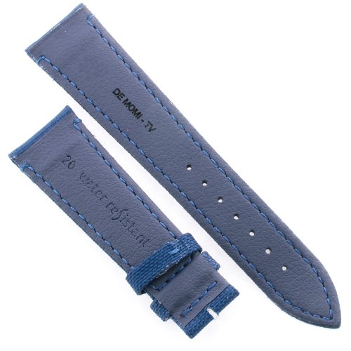 Cinturino Water Resistant Tessuto/Lorica Blu 20/16 mm B45BL classico