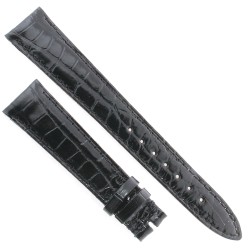 Cinturino Alligatore Nero Lucido 18/14 B30B forma classica
