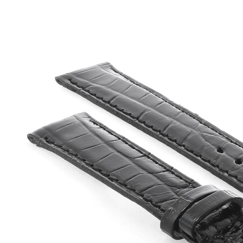 Cinturino Alligatore Nero Lucido 18/14 B30B forma classica