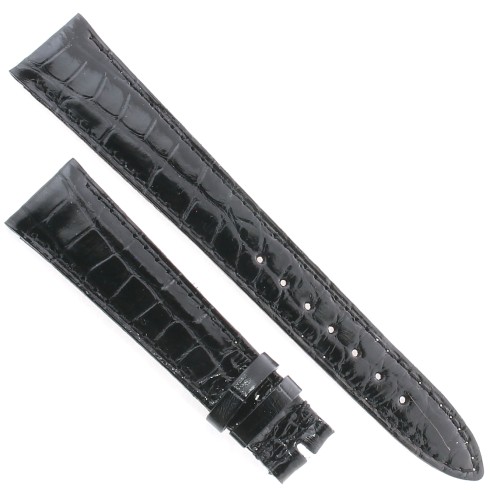 Cinturino Alligatore Nero Lucido 18/14 B30B forma classica