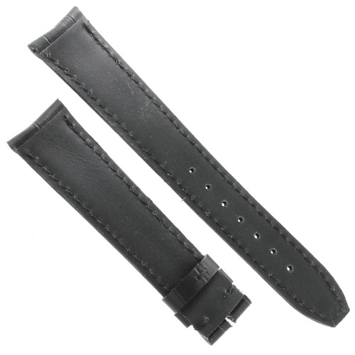 Cinturino non originale IWC Alligatore Nero Opaco 19/18 mm piatto compatibile