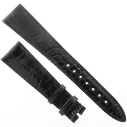 Cinturino Alligatore Nero Lucido 20/14 B30B forma classica