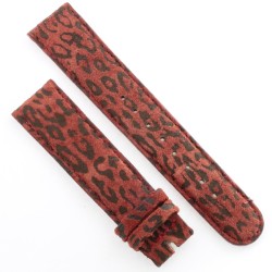 Cinturino Pelle Vitello Rosso Maculato opaco 20/18 mm B45B classico