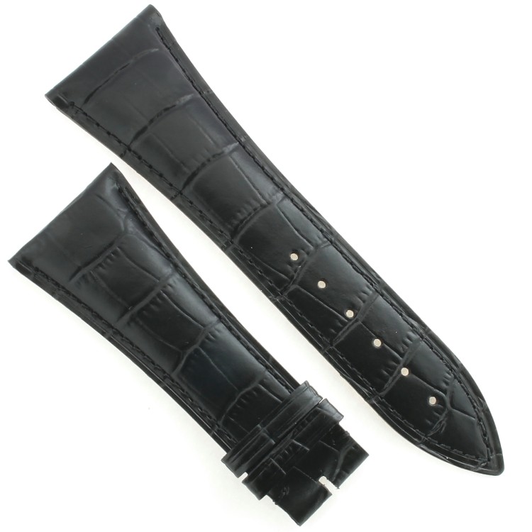 Frederique Constant Cinturino FCS-B29x20 Stampa Alligatore Nero 29-20 mm