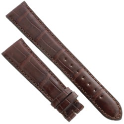 Cinturino Alligatore Marrone testa di Moro Opaco 20/16 mm forma classica
