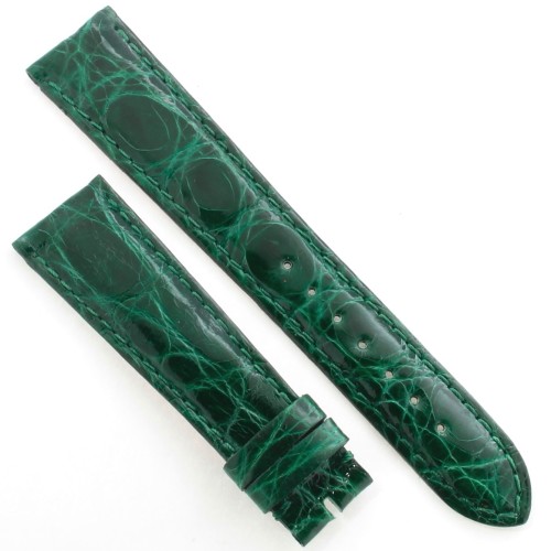 Cinturino Coccodrillo Verde Lucido 20/16 forma classica