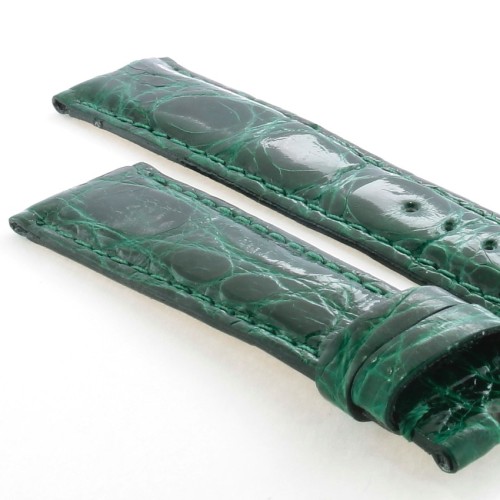 Cinturino Coccodrillo Verde Lucido 20/16 forma classica