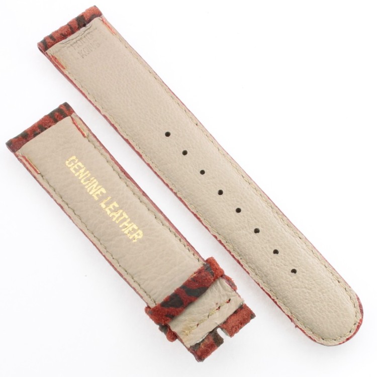 Cinturino Pelle Vitello Rosso Maculato opaco 20/18 mm B45B classico