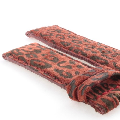 Cinturino Pelle Vitello Rosso Maculato opaco 20/18 mm B45B classico