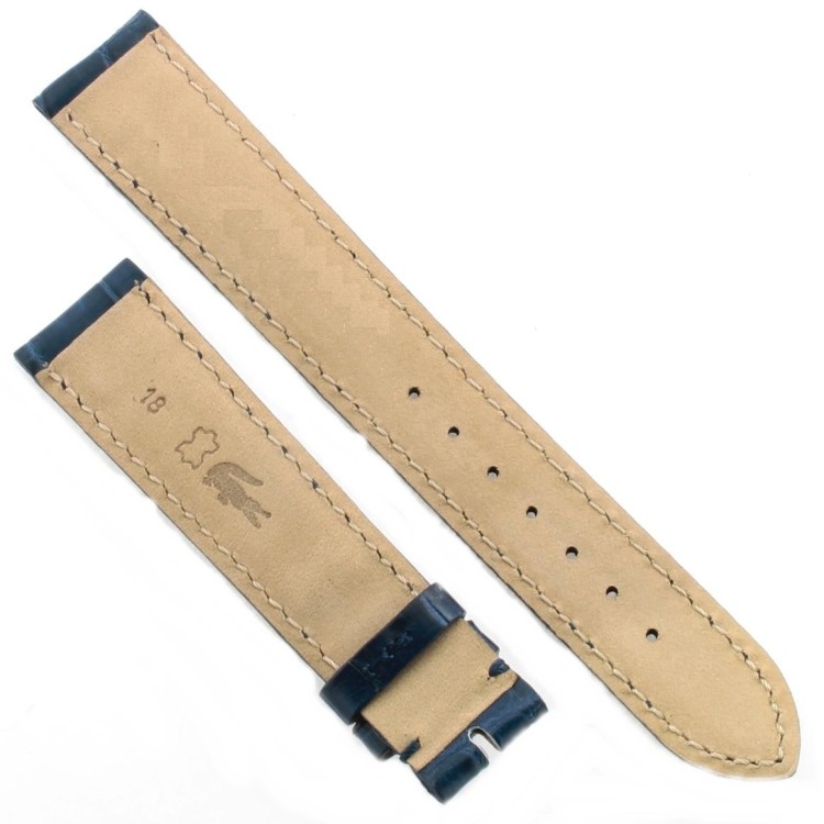 Cinturino Alligatore Blu Opaco 18/16 B40B mm forma classica