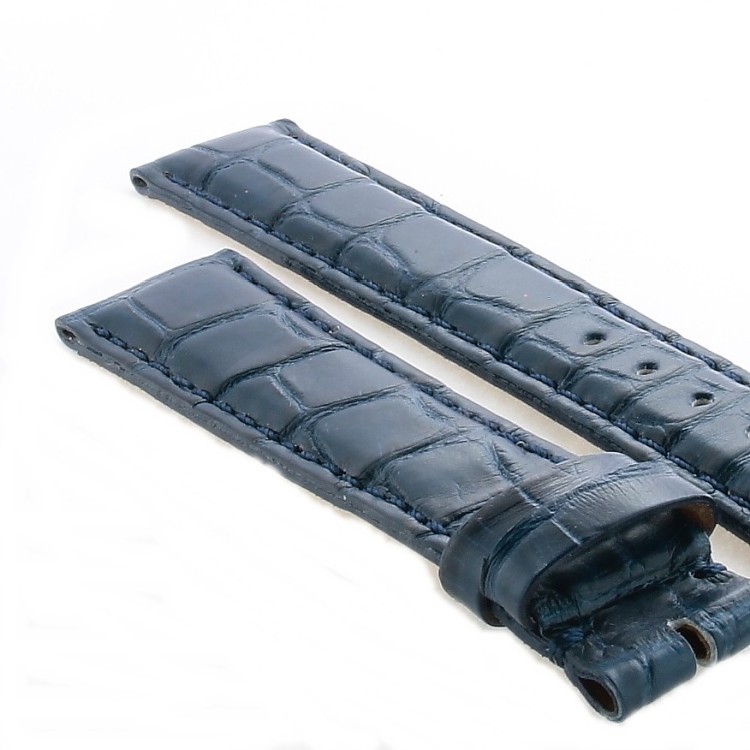 Cinturino Alligatore Blu Opaco 18/16 B40B mm forma classica