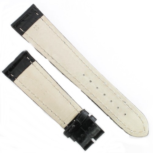 Cinturino Sartoriale Alligatore Nero Opaco 22/18 B55B forma classico Breitling