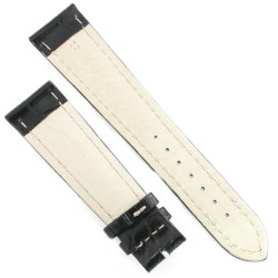 Cinturino Sartoriale Alligatore Nero Opaco 22/18 B55B forma classico Breitling cucitura chiara 2