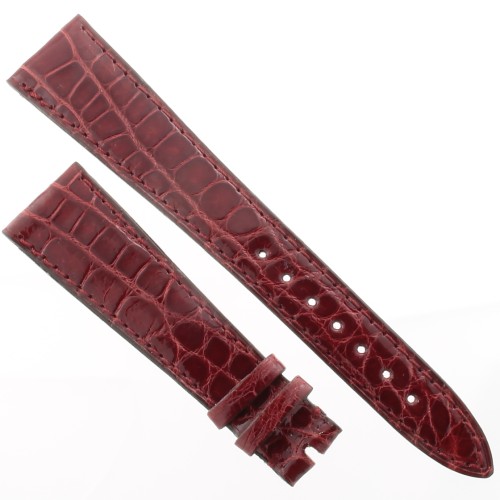 Cinturino Alligatore Bordeaux Lucido 20/14 B30B forma classica